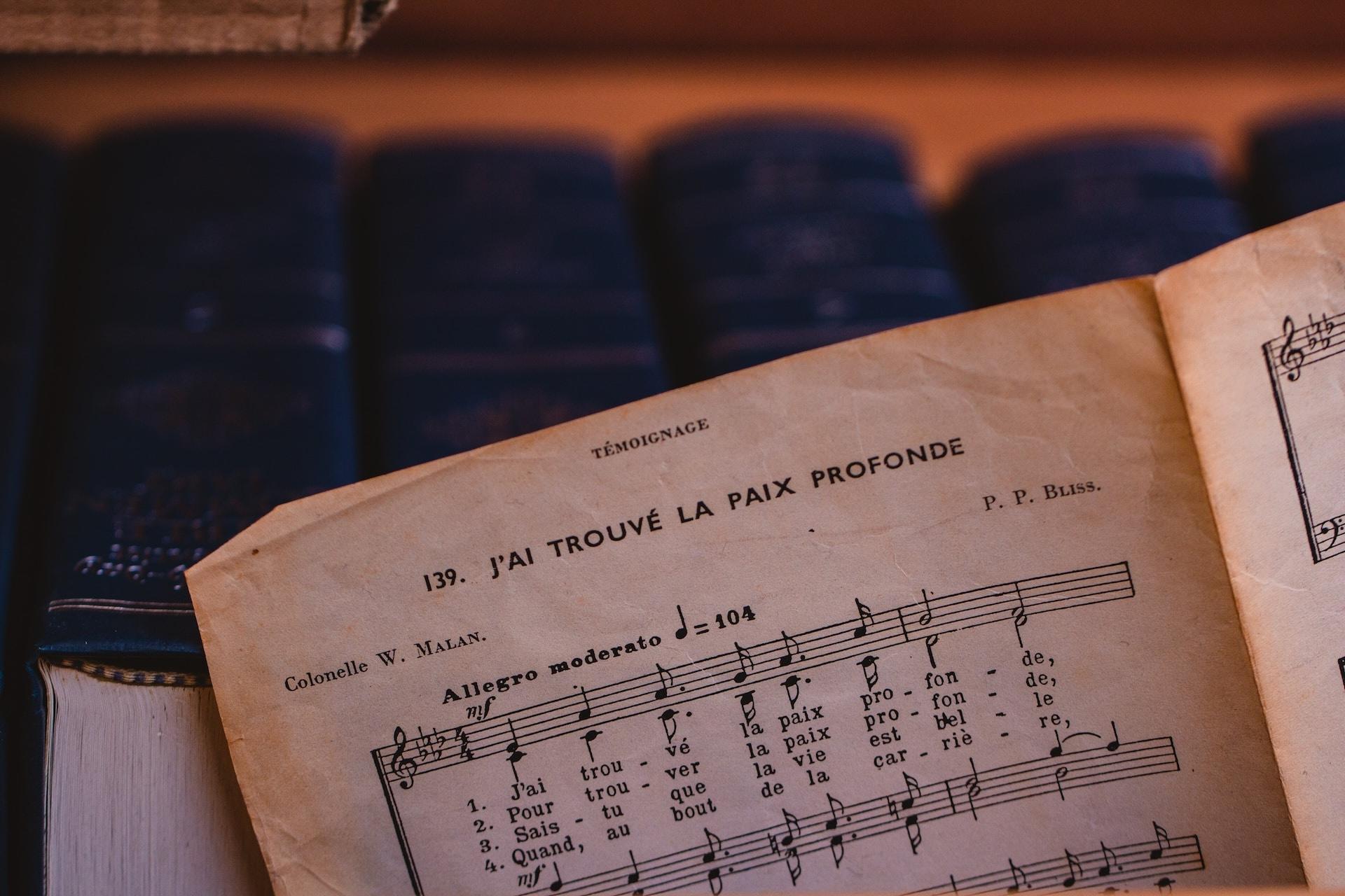 partitura com musica francesa