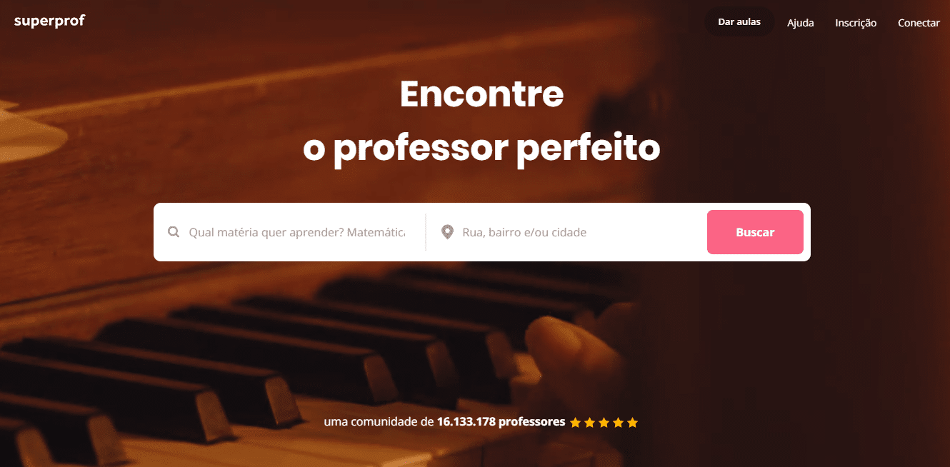 O site do Superprof