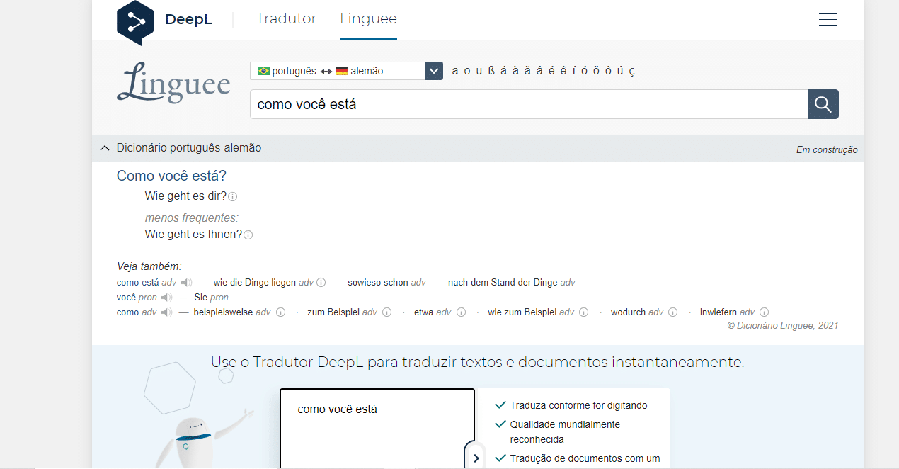 Linguee, um tradutor eficiente online