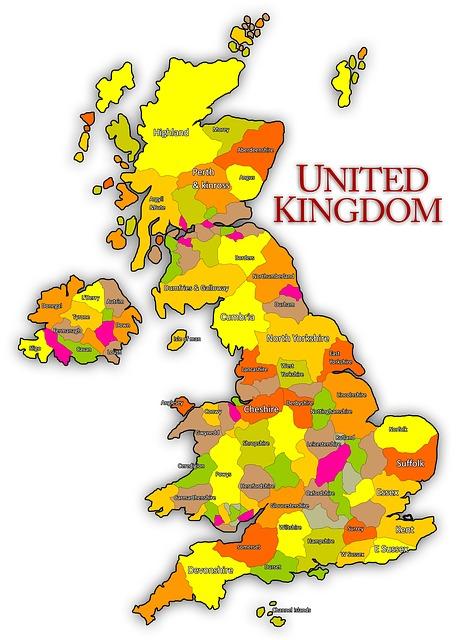 Mapa do Reino Unido