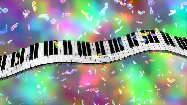 Piano em imagem colorida