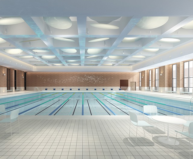Piscina preparada para aulas