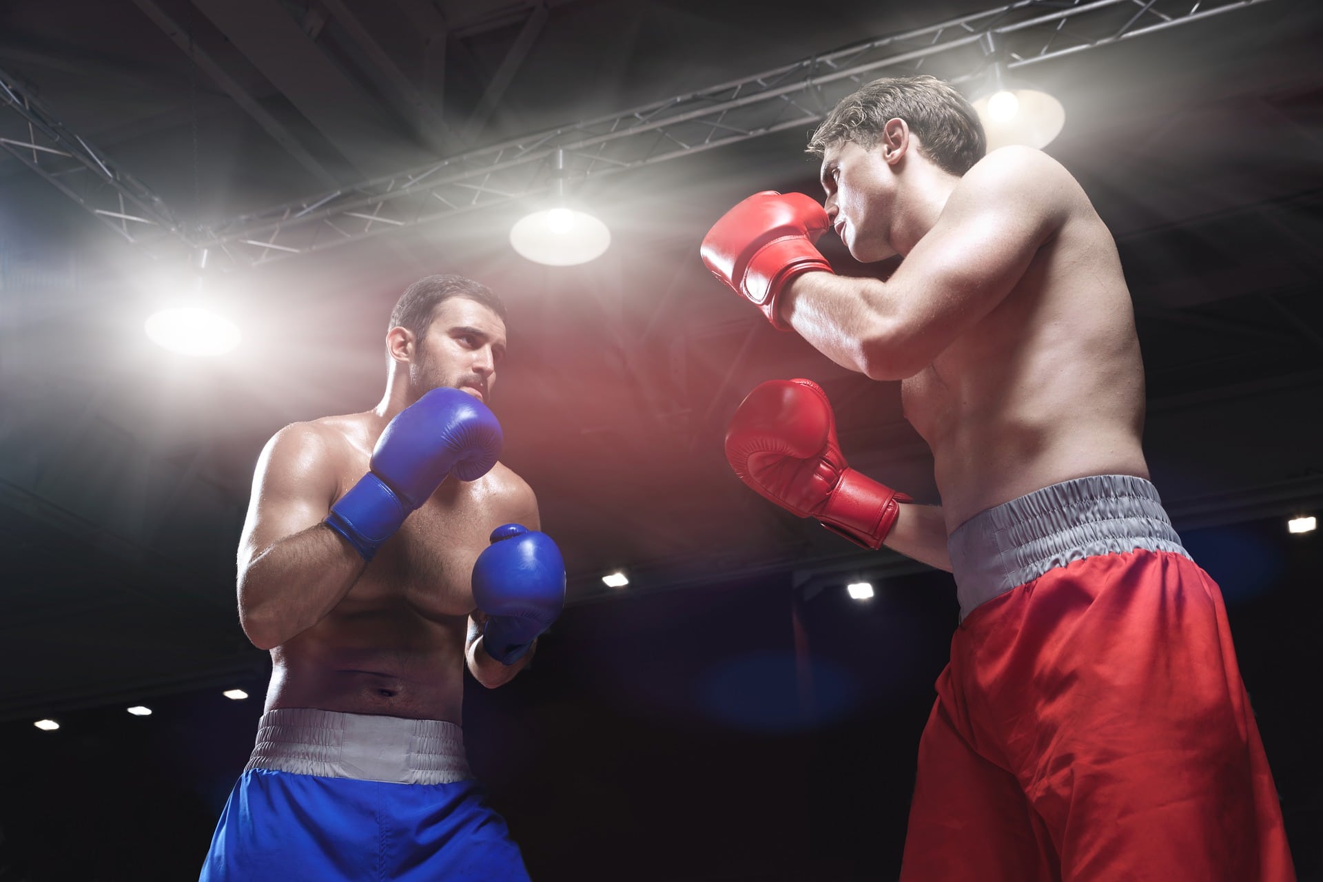 Boxeadores em uma luta