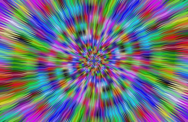 Figura abstrata com diversas cores