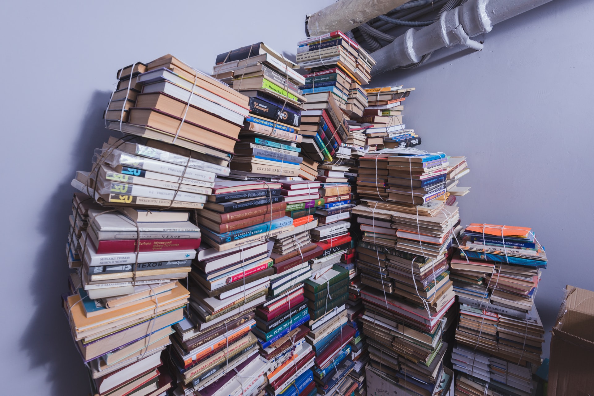 Livros empilhados