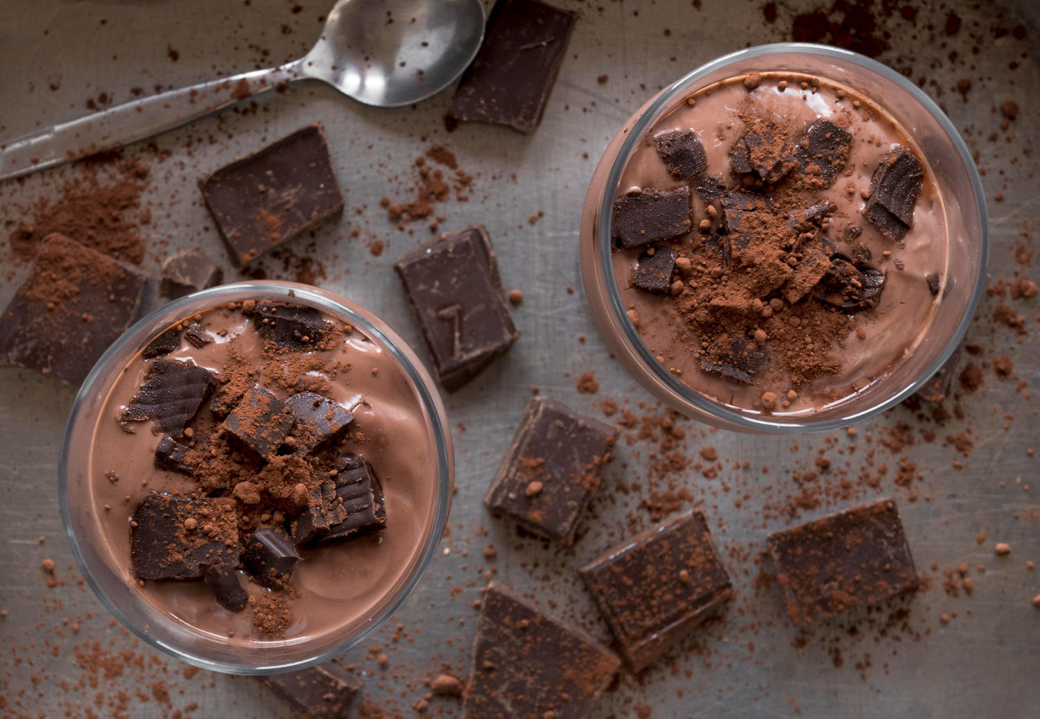 Mousse de chocolate. 