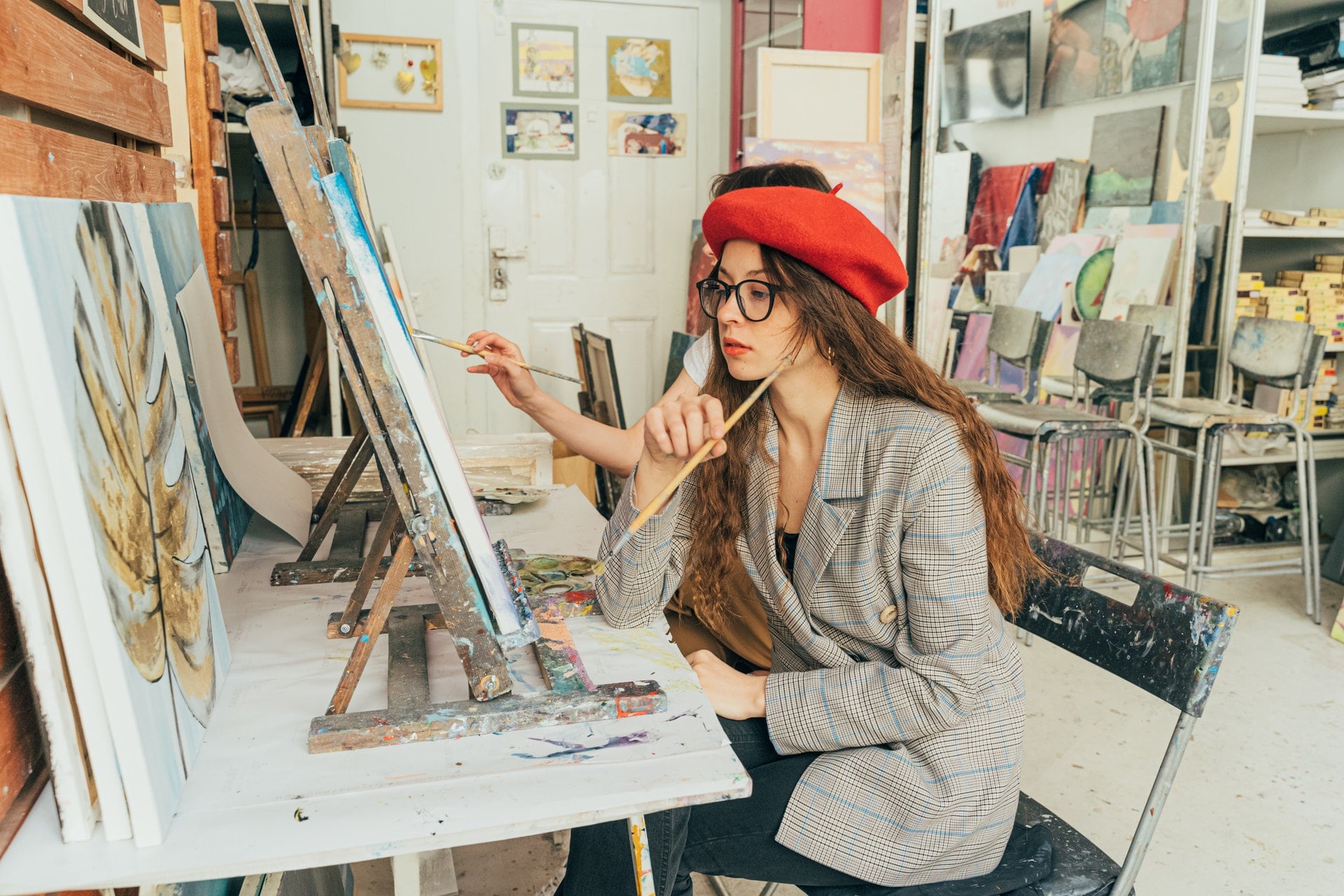Espaço de pintura em tela