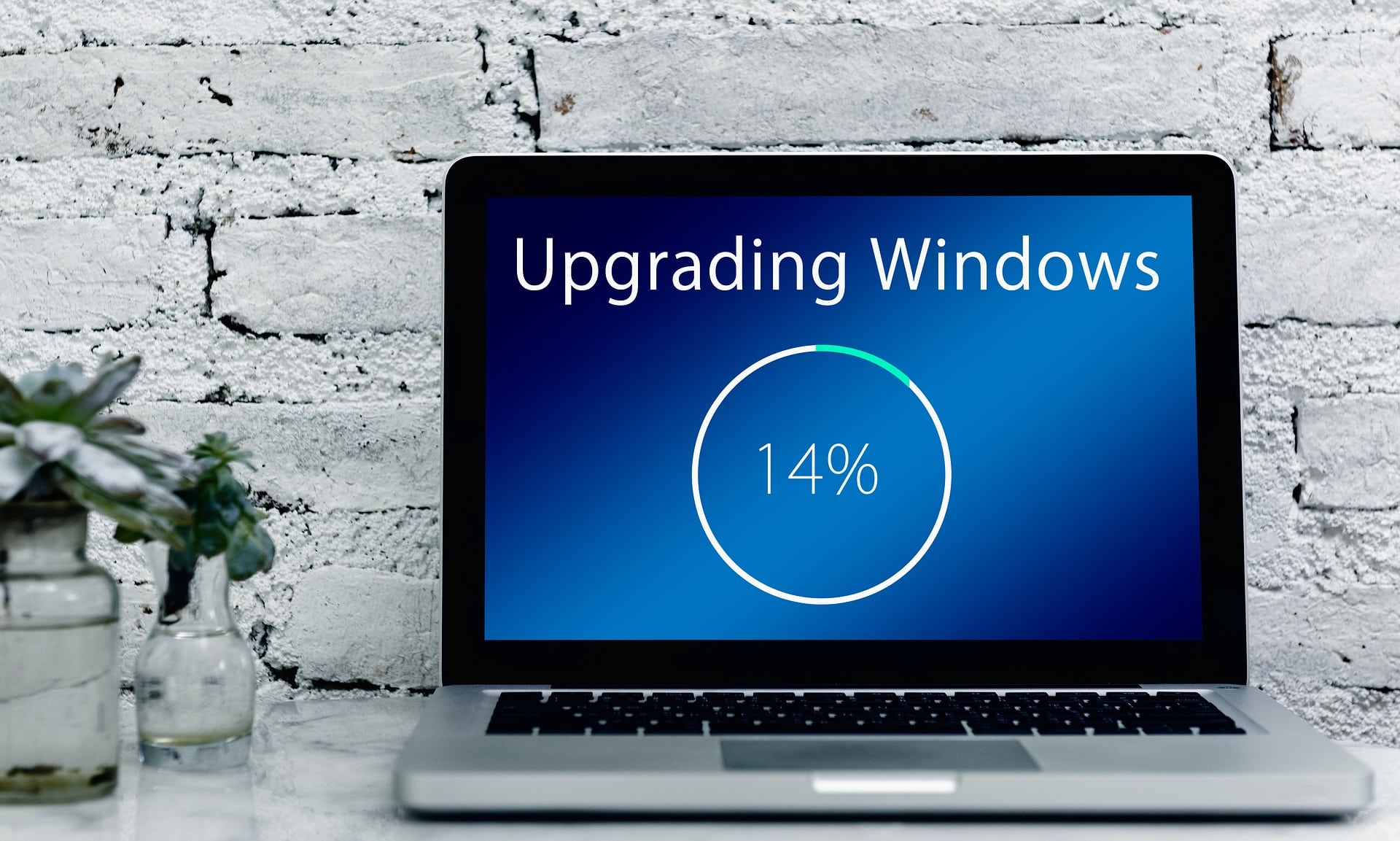 Computados com a tela de upgrade do Windows.