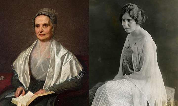 Retrato de Lucretia Mott, representando a primeira onda feminista