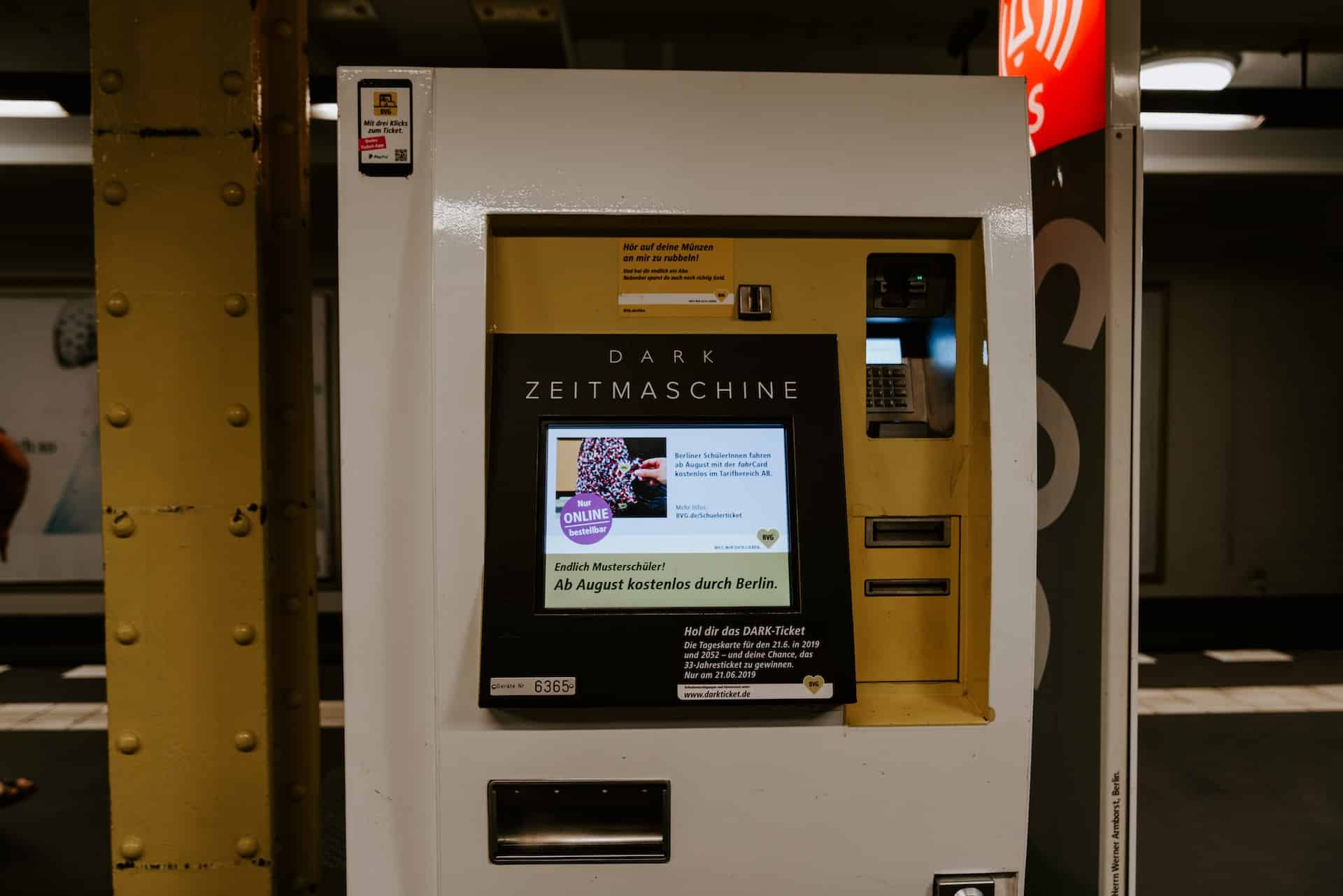 Máquina de ticket de metro da Alemanha