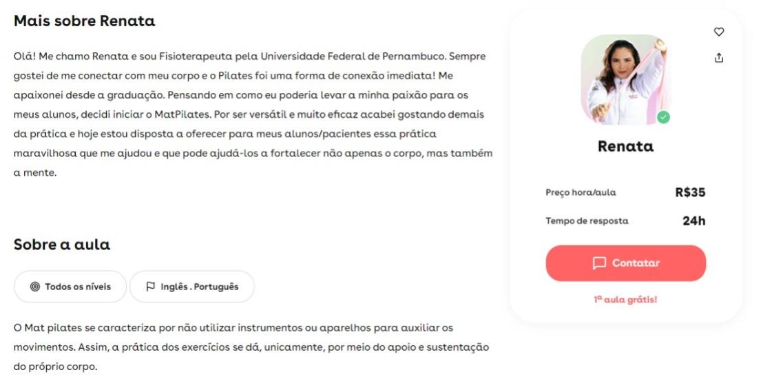 Print professora de pilates em Recife