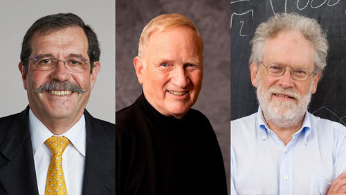 Fotografia com os 3 ganhadores do Nobel de Física de 2022