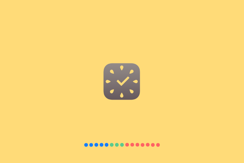 Logo pomodoro app em fundo amarelo
