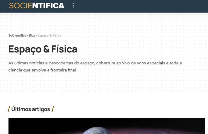 Print da tela SoCientífica