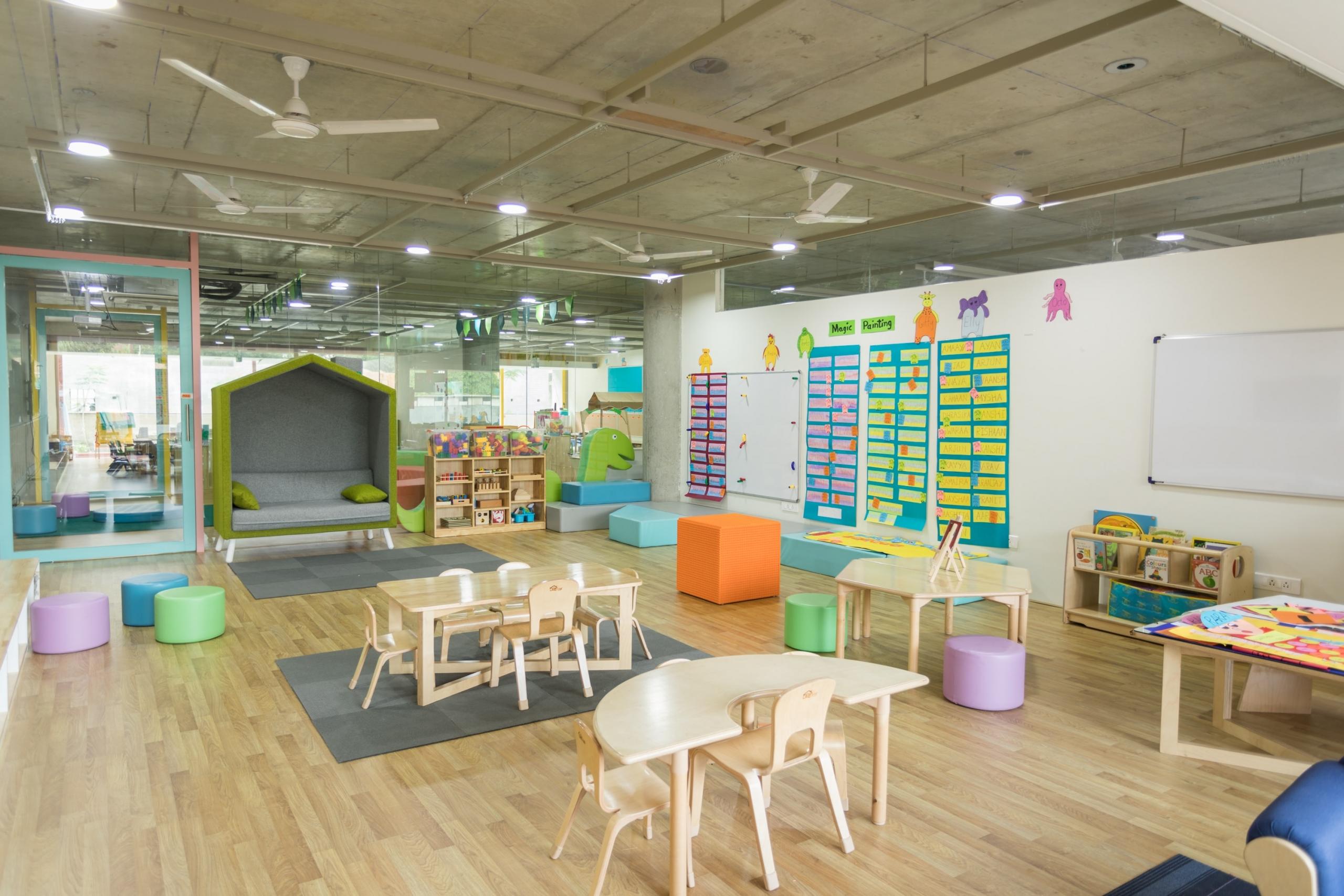 Sala de educação infantil fechada