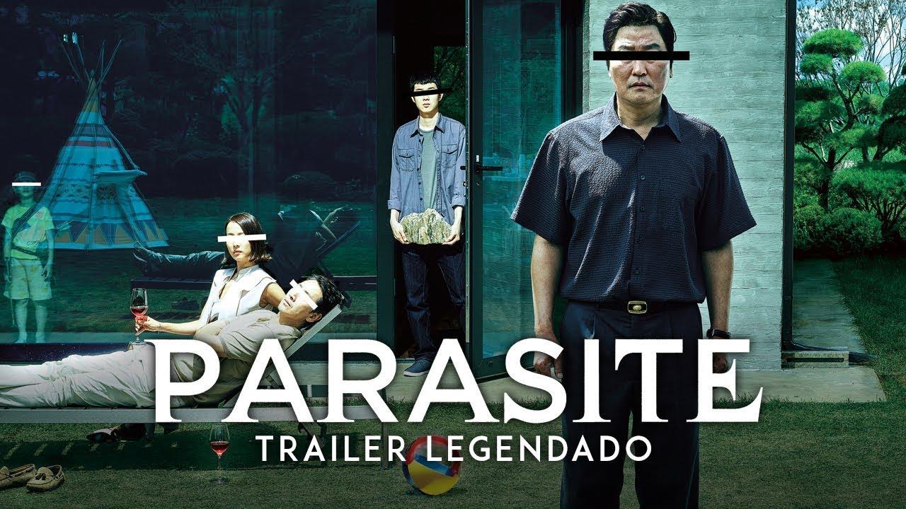 Print da capa do trailer do filme coreano Parasita, vencedor do Oscar