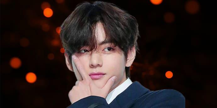 Fotografia do V, membro do BTS, que ganhou o prêmio de mais bonito do mundo