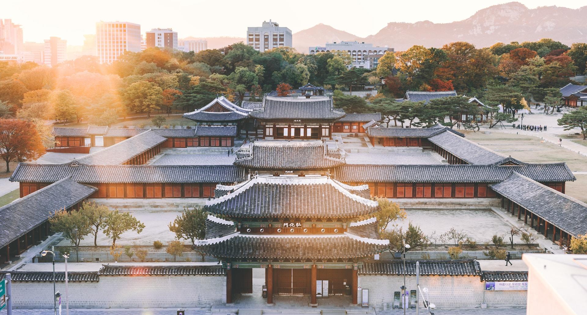 Imagem arquitetônica da Coreia do Sul