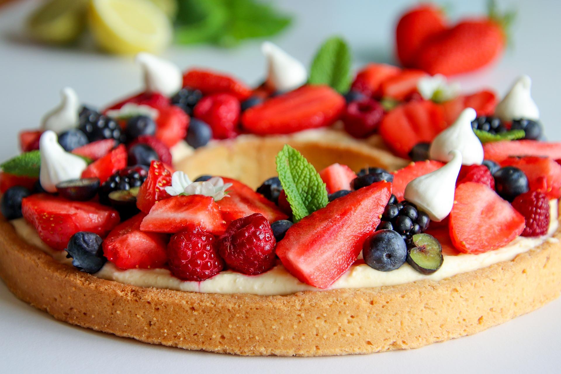 Torta de frutas vermelhas