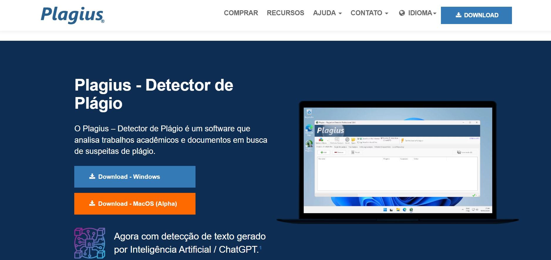 Print do site Plagius