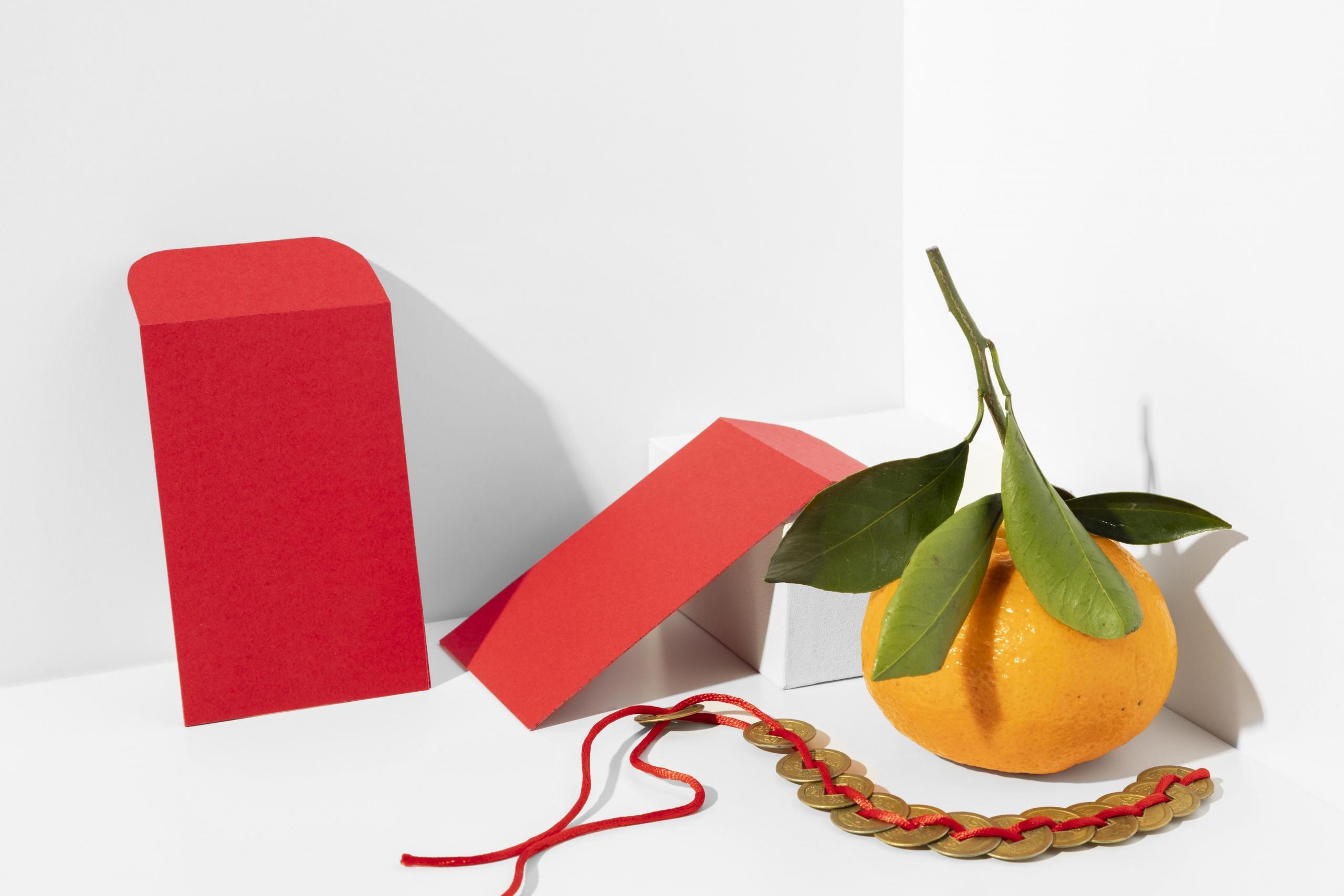 objetos tradicionais de um ano novo chines