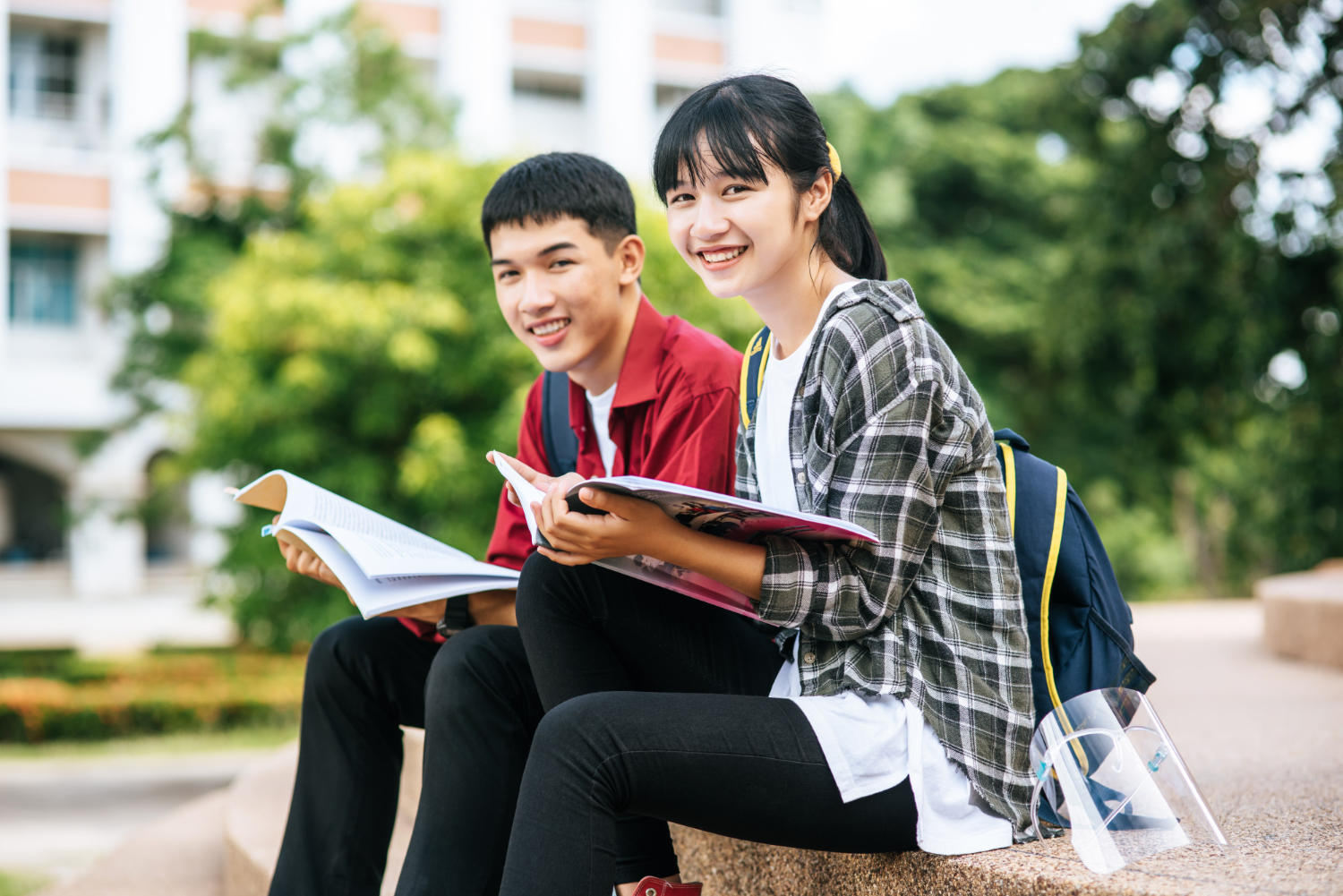 Estudantes em uma universidade da Coreia do Sul.