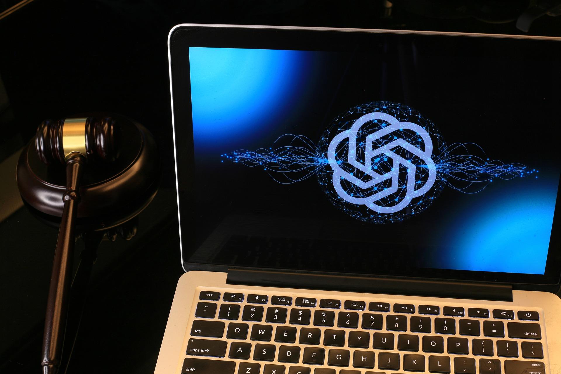 Tela de computador com a logo do ChatGPT