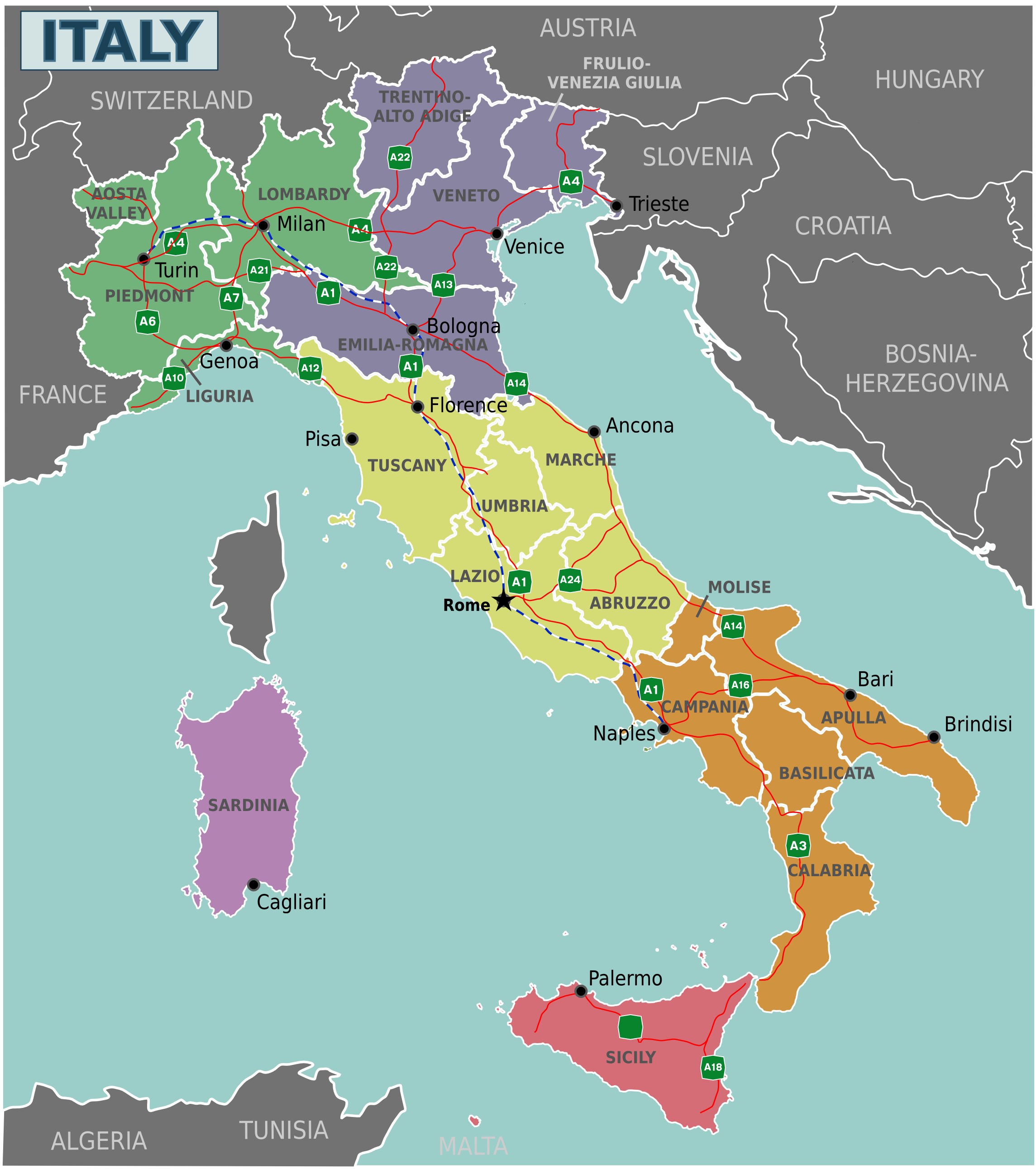 Um guia completo com o mapa de dialetos italianos