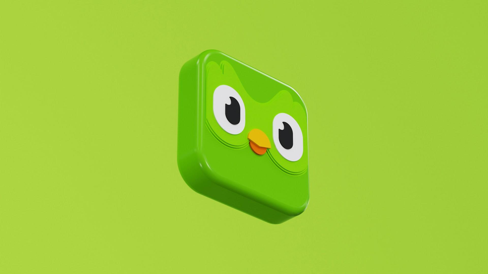 Ícone do aplicativo Duolingo.