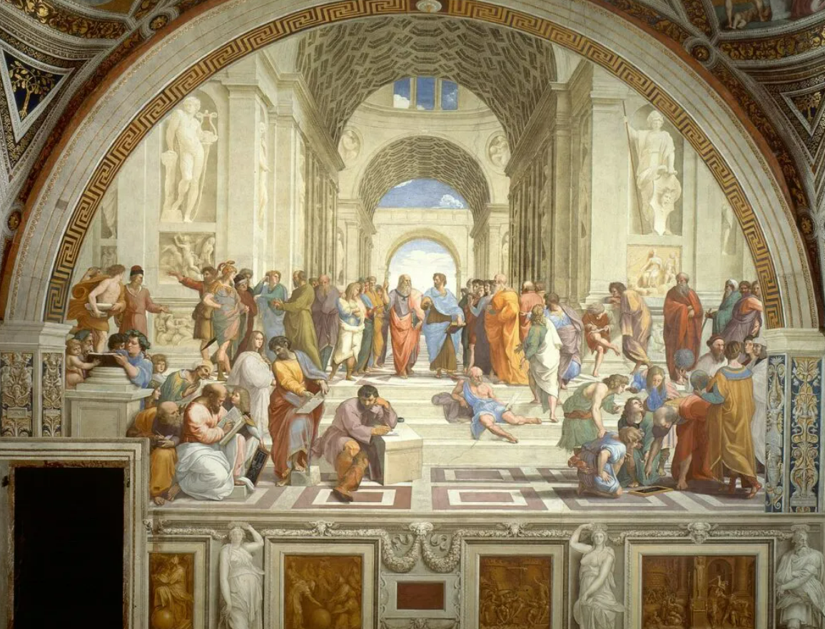 A escola de Atenas por Raphael 