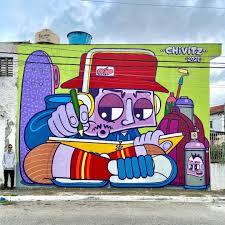 Obra de grafite criada por chivitz
