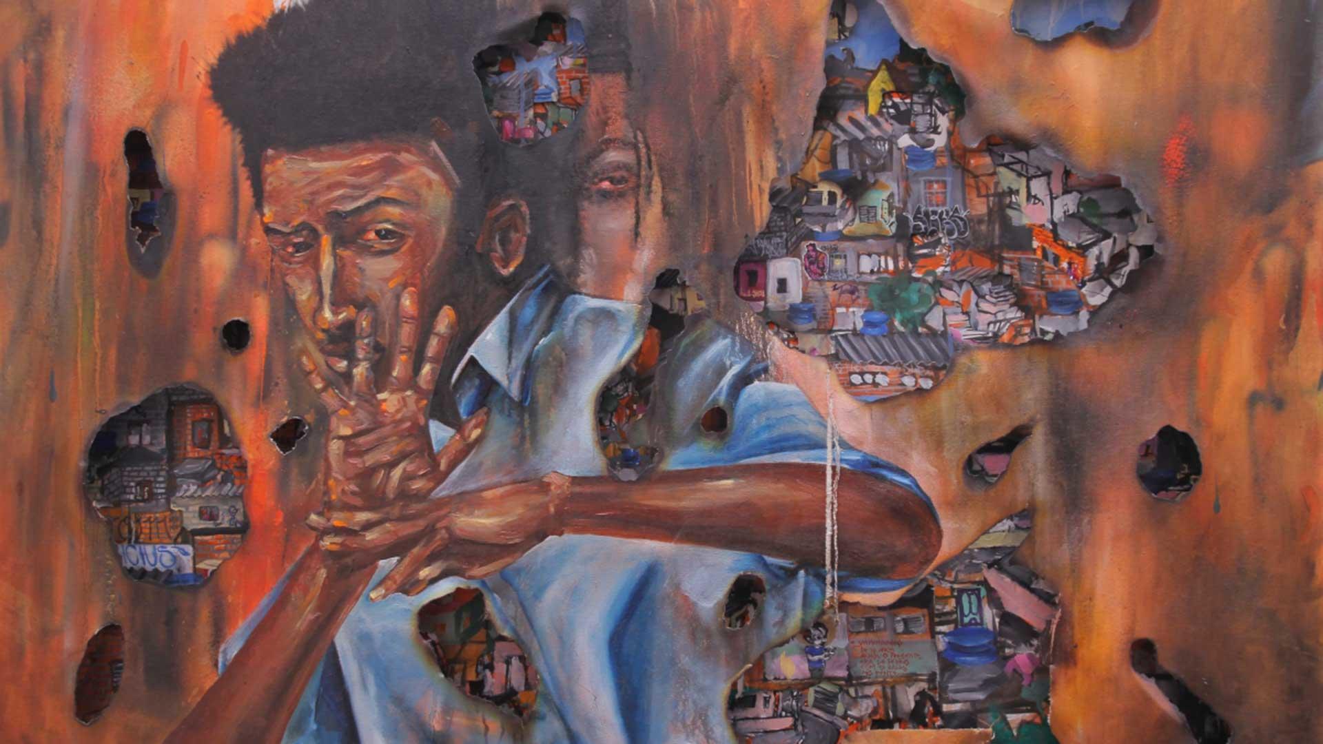 Fotografia de obra de grafite de Enivo