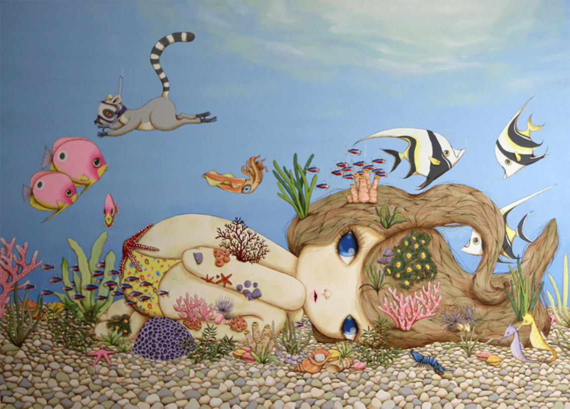 Obra de grafite de Nina Pandolfo