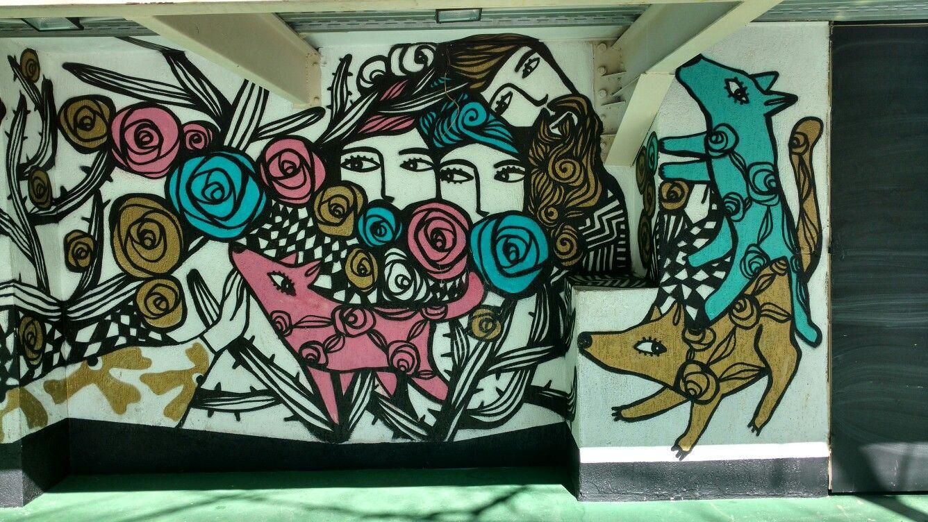 Grafitti do artista Rogério Fernandes no bairro de Lourdes, em Belo Horizonte