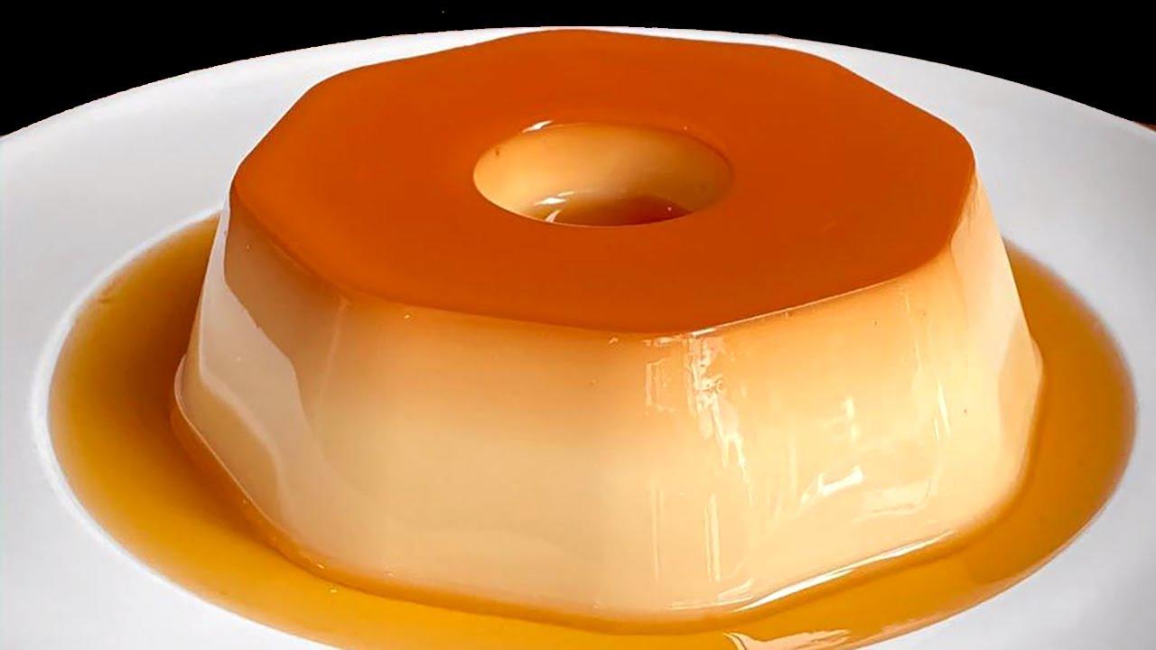 Foto com receira de pudim de leite condensado com creme de leite