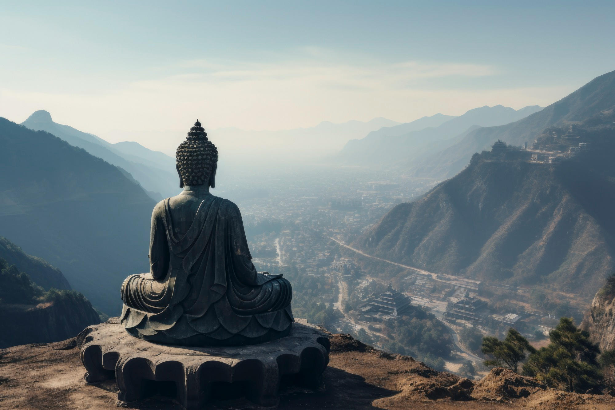 Buda no topo da montanha,