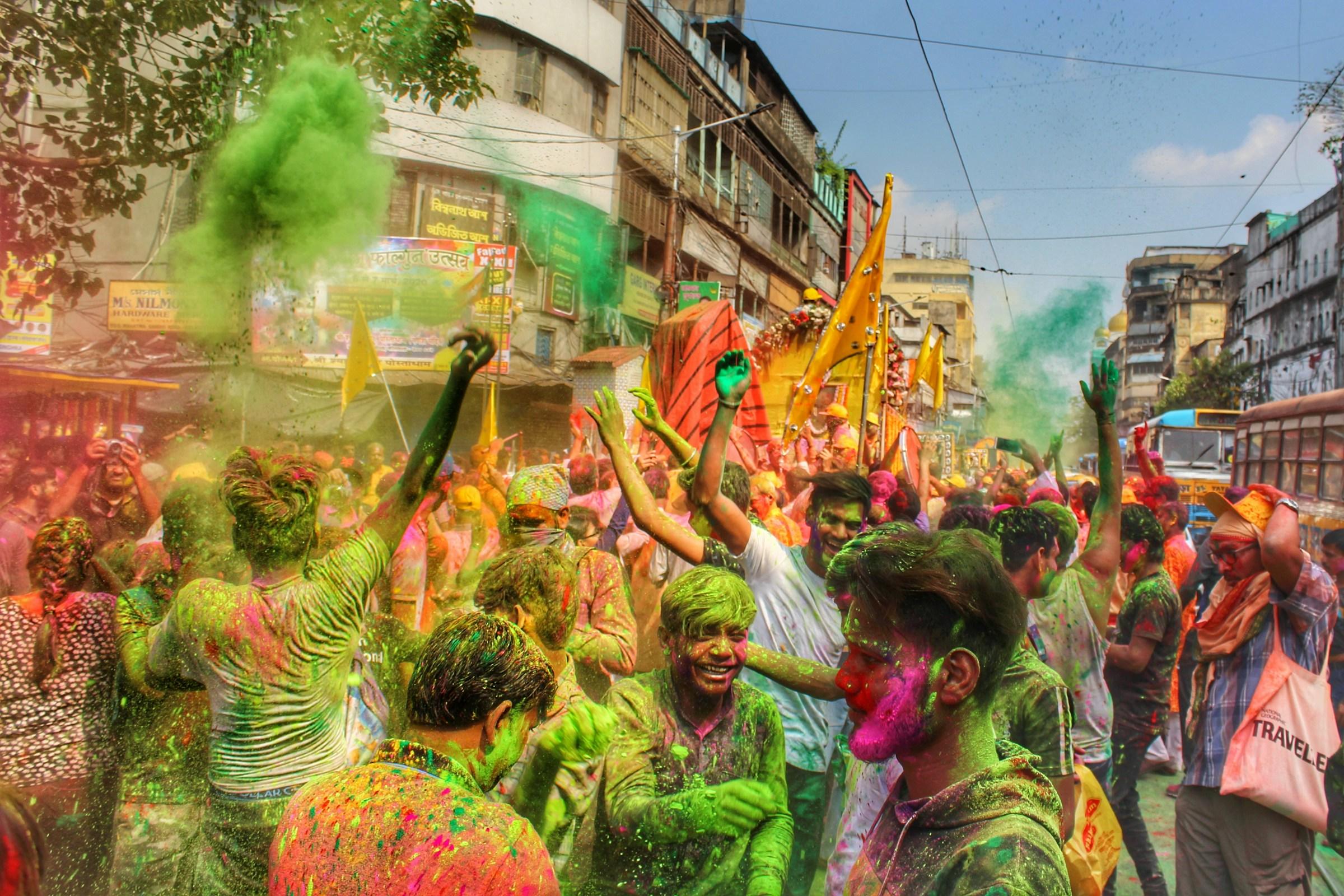 Festival das cores na índia. 