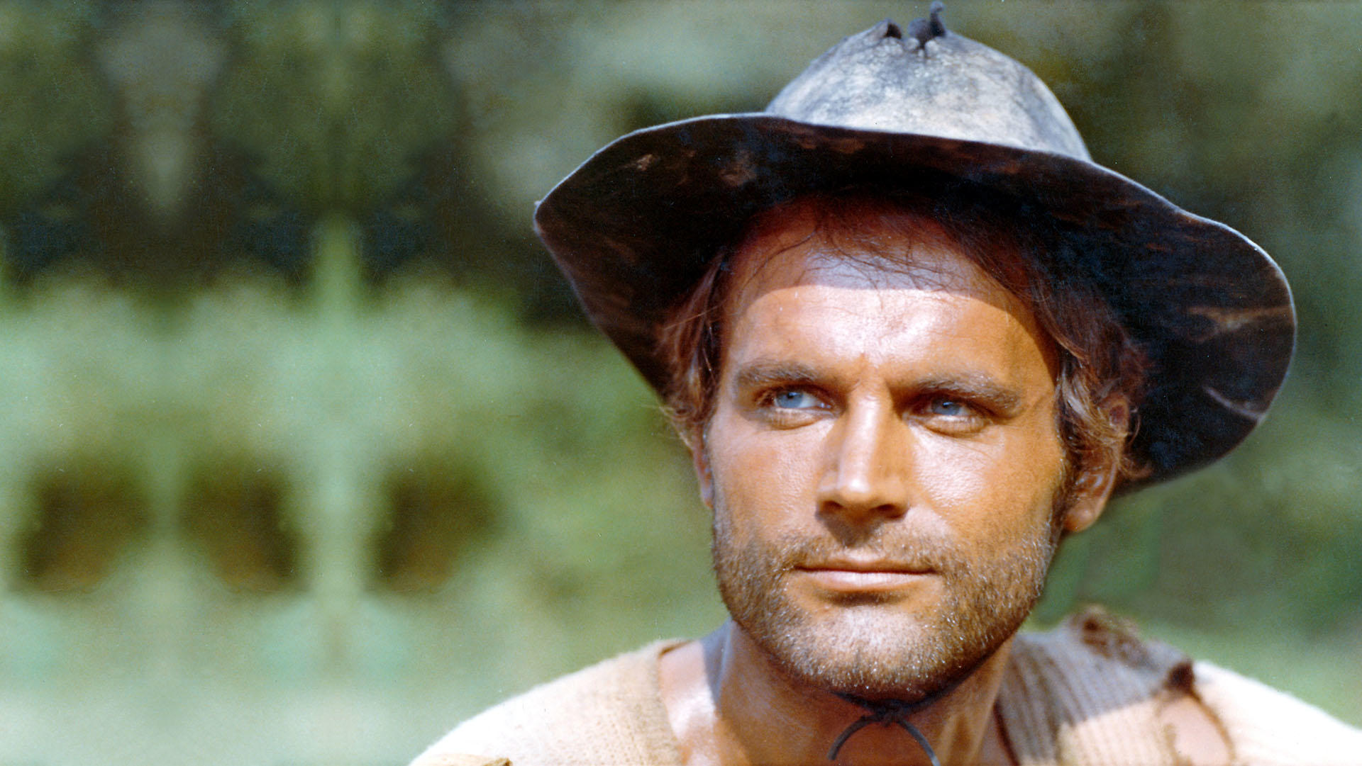 Terence Hill artista italiano representando seu papel
