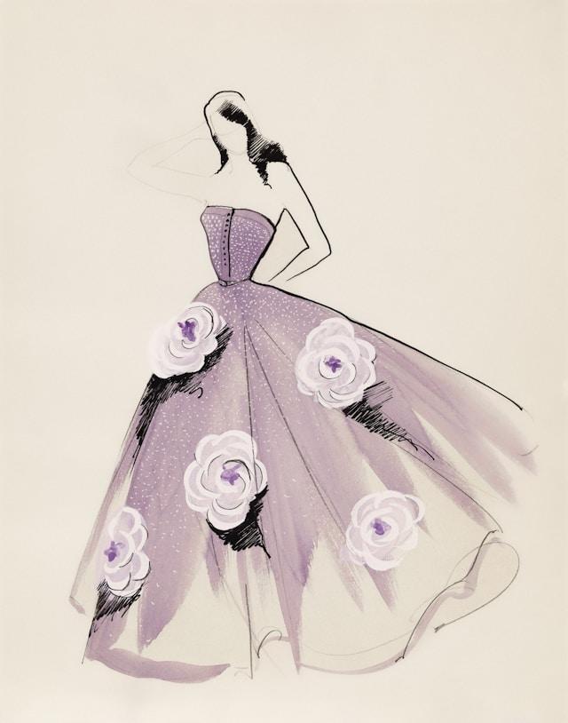 Fotografia de rabisco criado por designer de moda