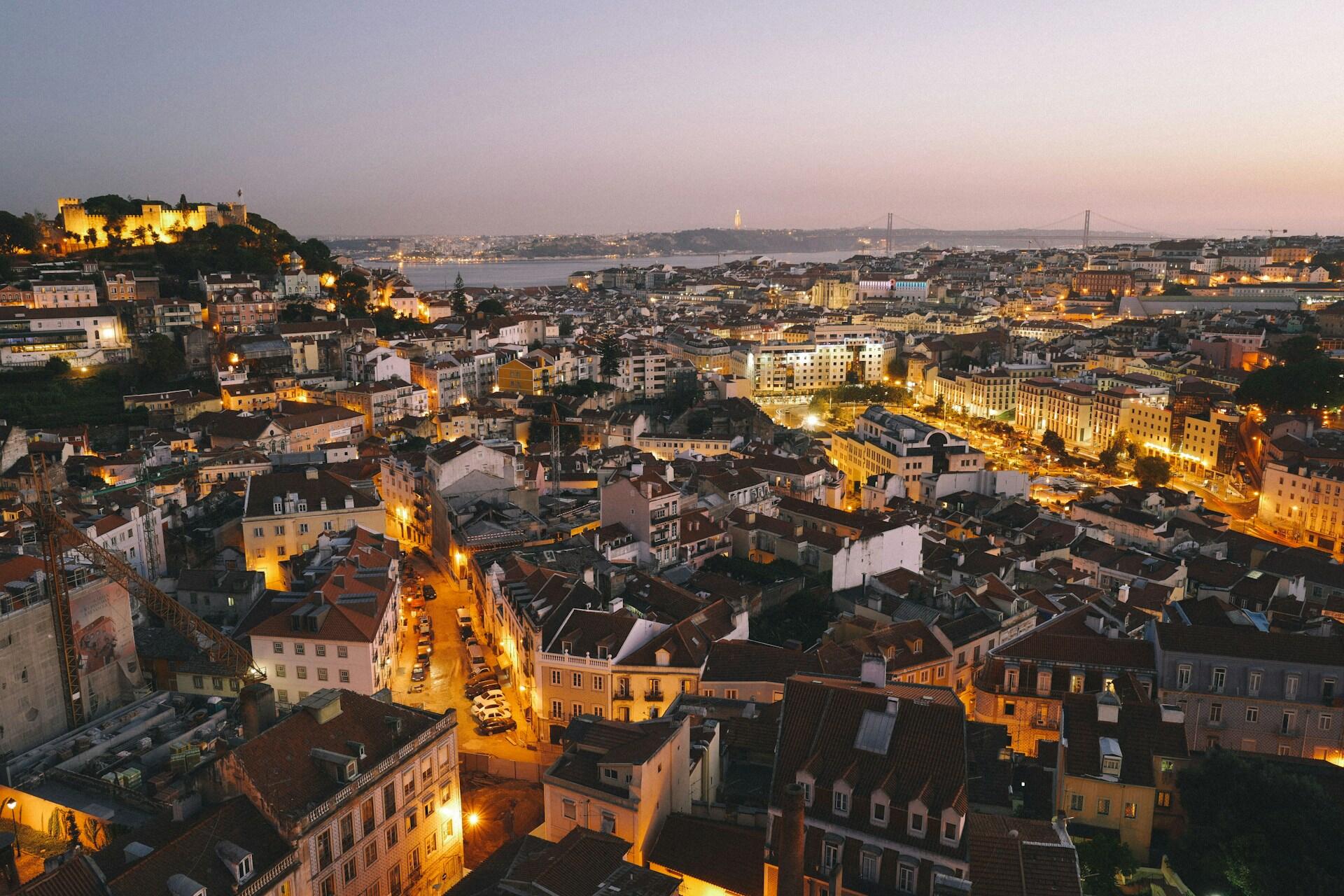 Imagem do alto da cidade de Lisboa