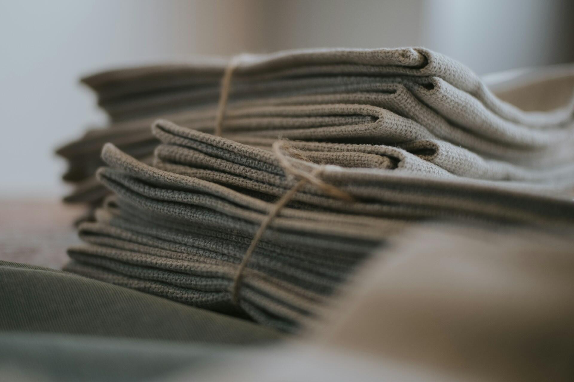 Imagem de guardanapos de pano de algodão