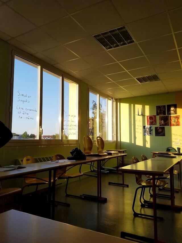 Fotografia de sala de aula