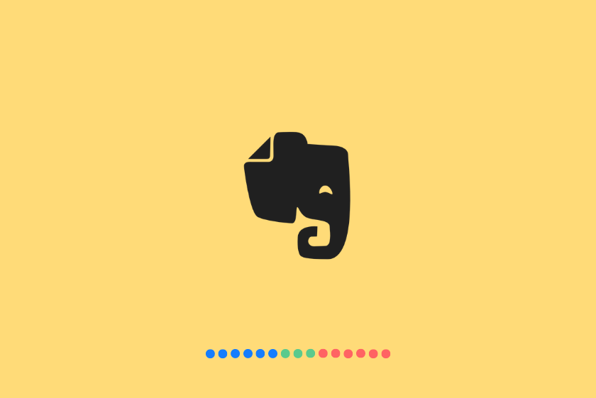 Logotipo do aplicativo Evernote em fundo amarelo