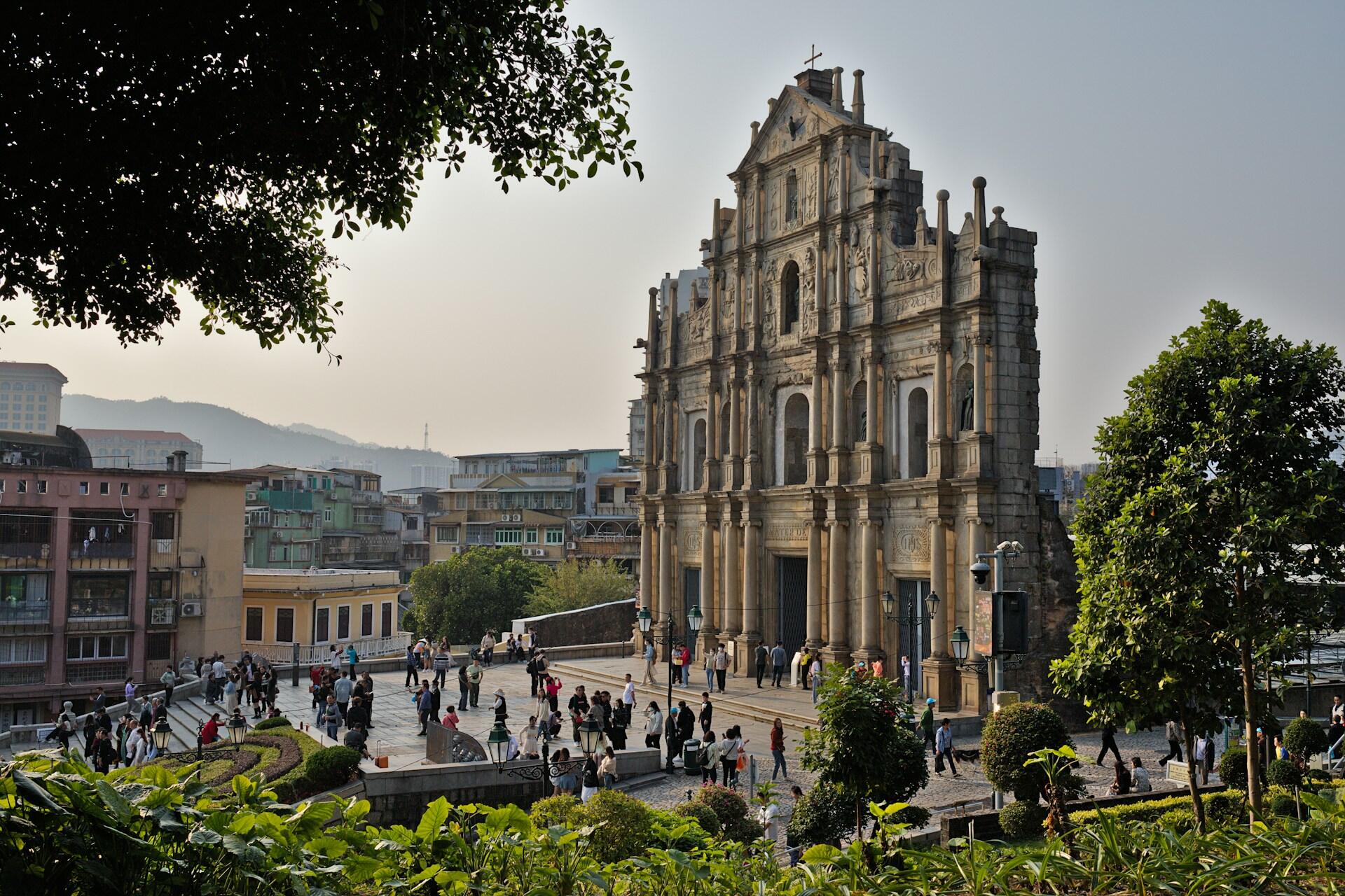 Imagem de uma ruína de Macau