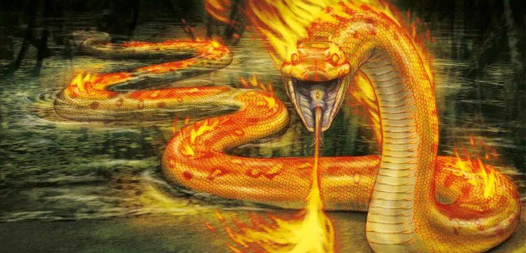 Boitatá -lendas do folclore brasileiro, mitos indígenas, contos indígenas