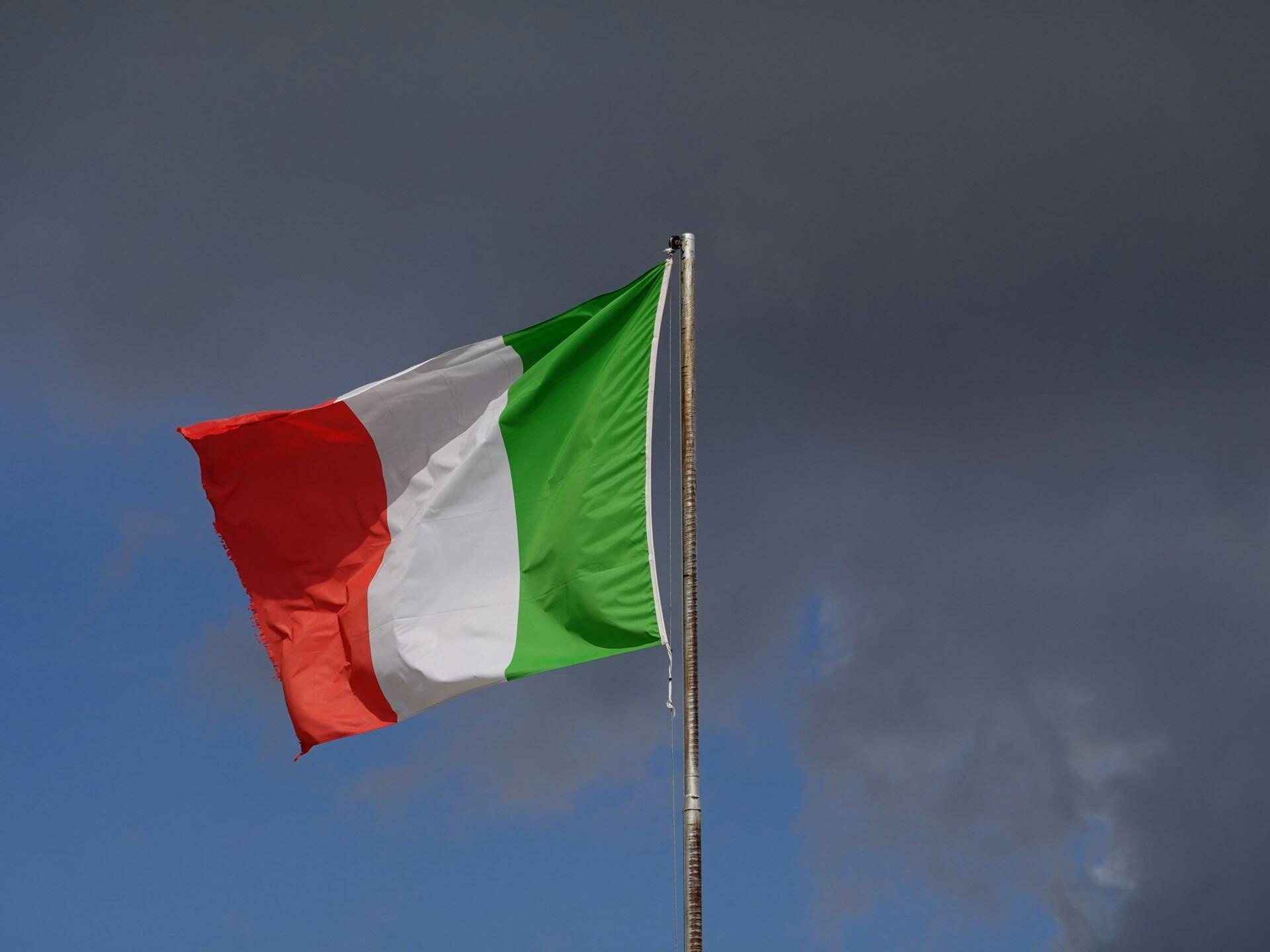 Fotografia de bandeira quiz de italiano, nível de italiano