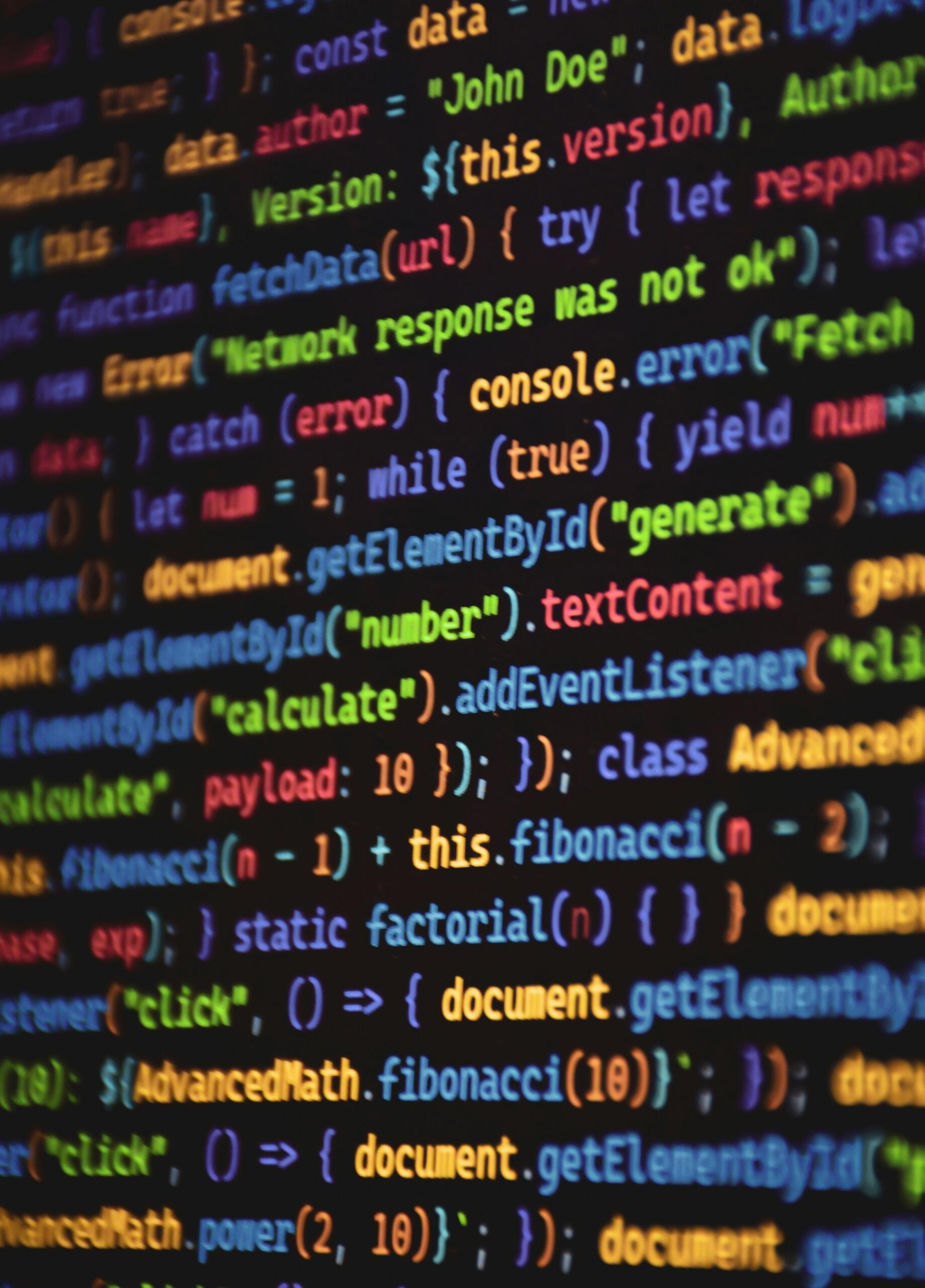 Fotografia de tela de computador com programação
