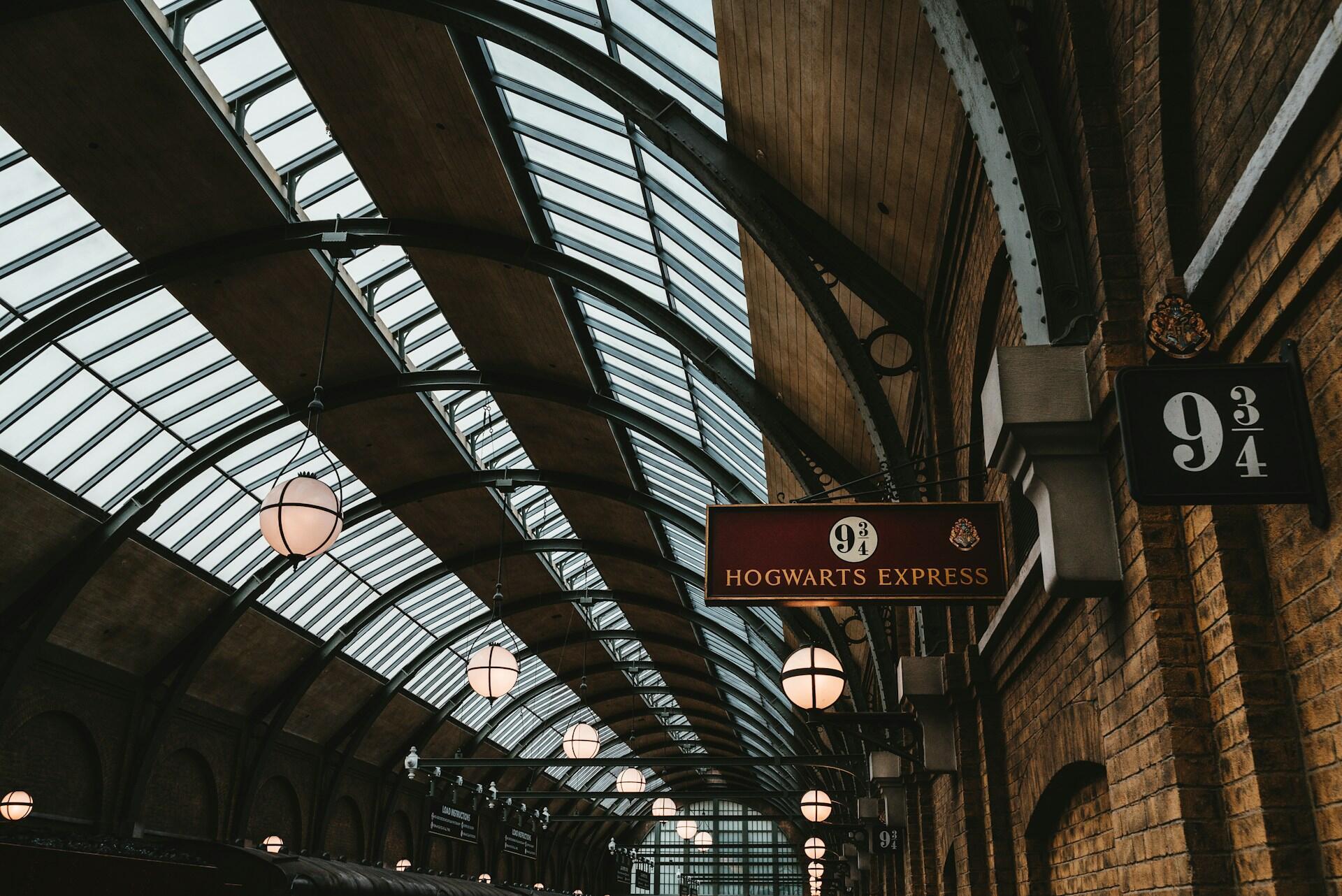 Estação de trem para Hogwarts.