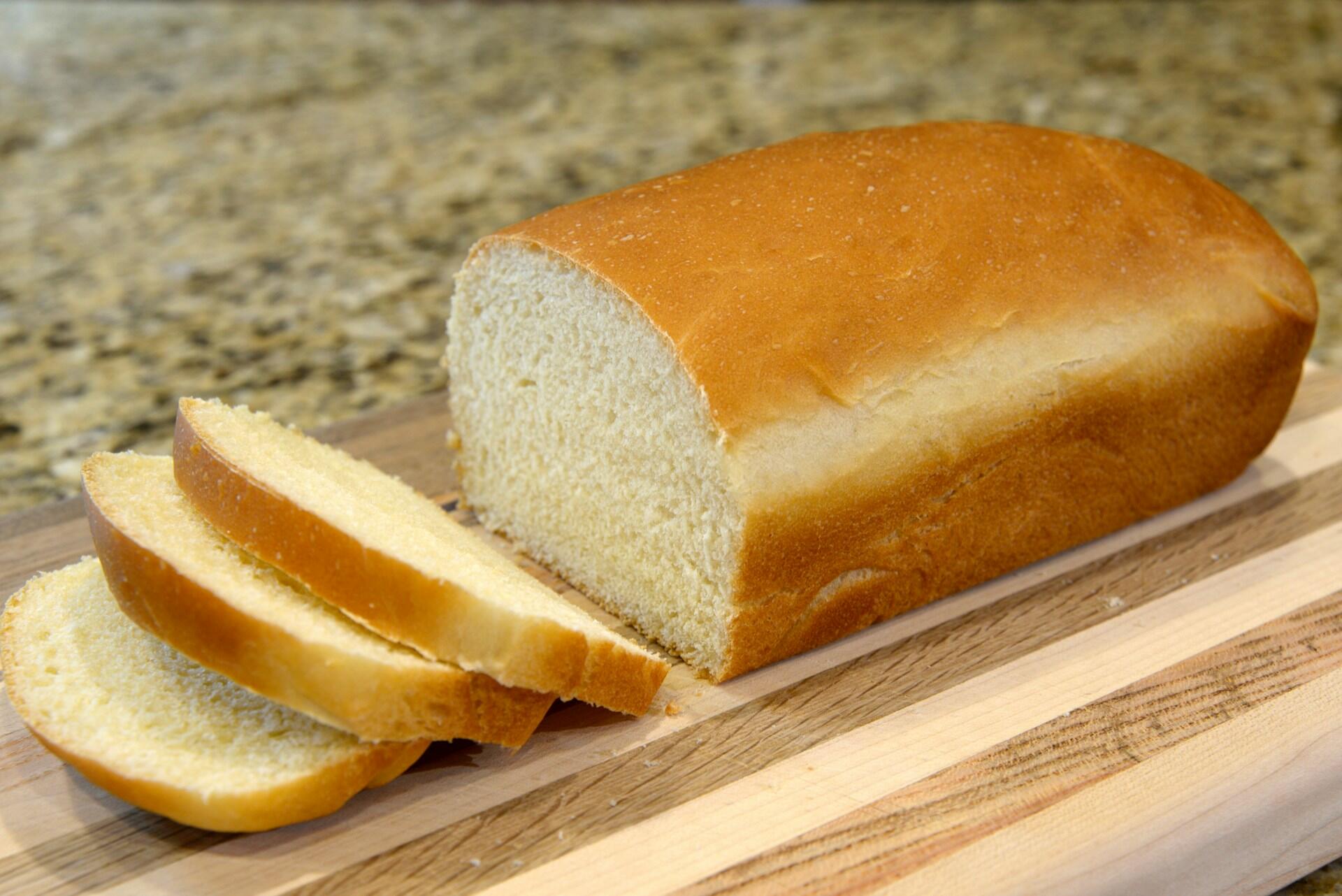 Pão de leite em fatias