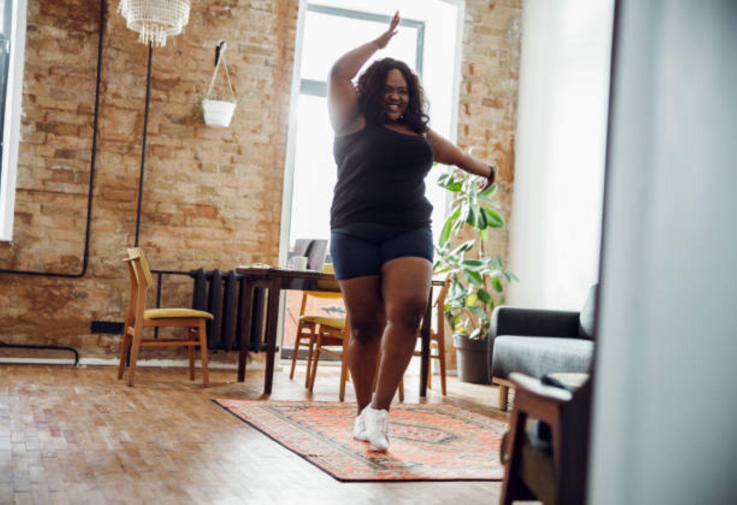 A woman dancing